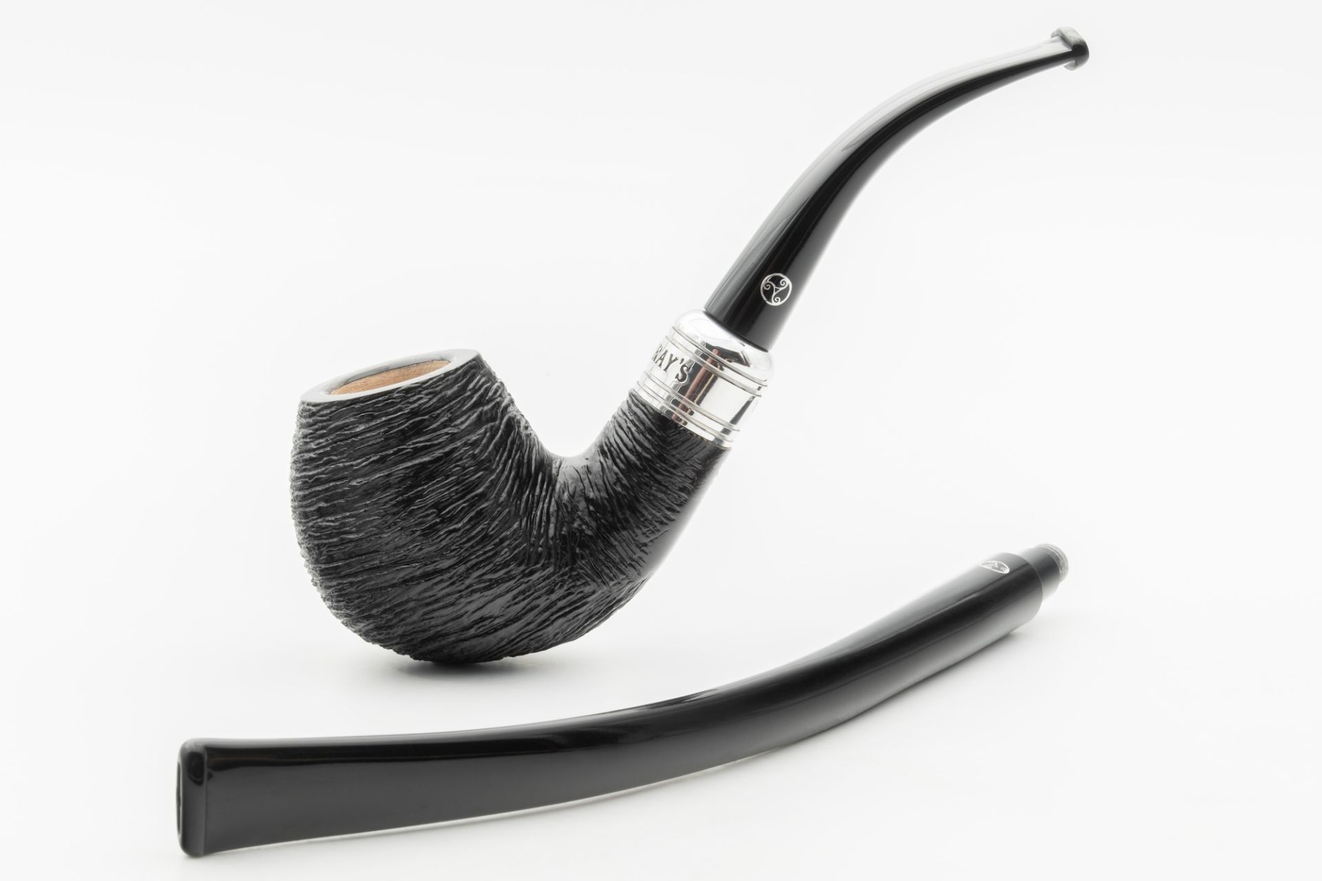 Rattray's The Bagpiper Rustic Black Pipe