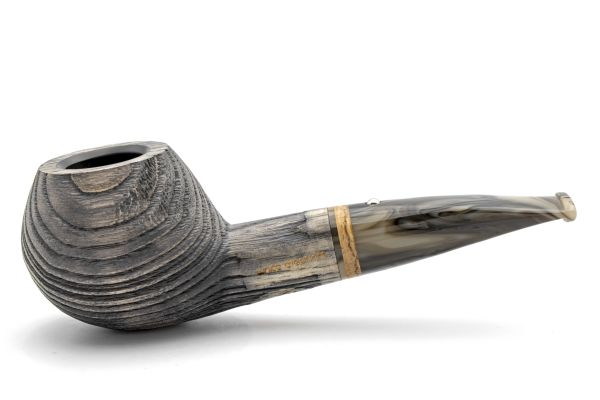 White Elephant Erta Ale 1 Ash Wood Pipe w. Graphite Inlay - Image 2