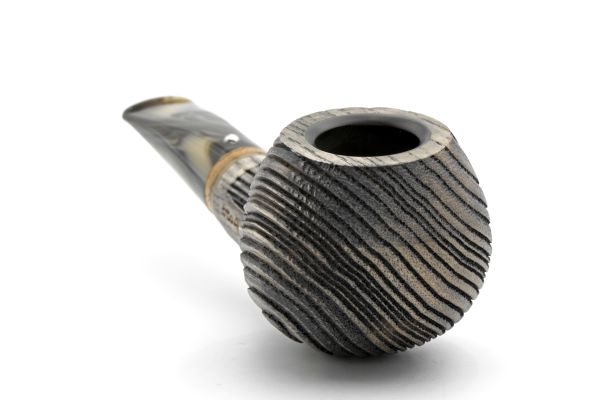 White Elephant Erta Ale 1 Ash Wood Pipe w. Graphite Inlay - Image 3