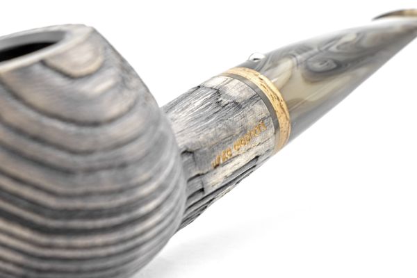 White Elephant Erta Ale 1 Ash Wood Pipe w. Graphite Inlay - Image 6