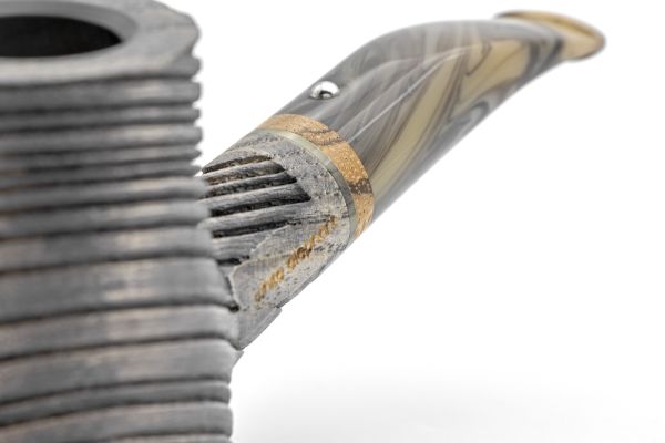 White Elephant Erta Ale 3 Ash Wood Pipe w. Graphite Inlay - Image 6