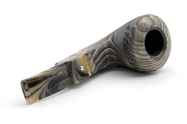 White Elephant Erta Ale 5 Ash Wood Pipe w. Graphite Inlay - Image 5