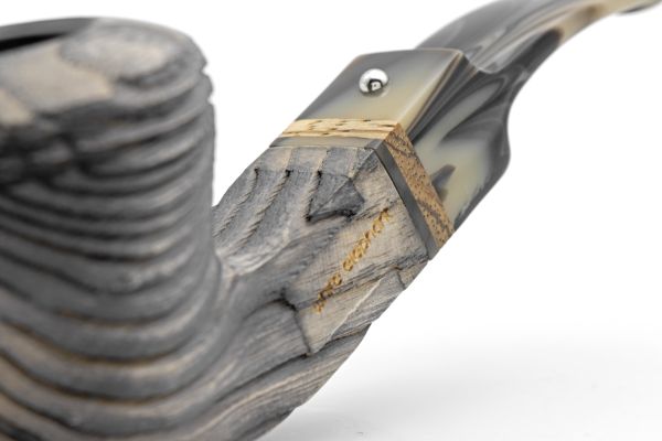 White Elephant Erta Ale 5 Ash Wood Pipe w. Graphite Inlay - Image 6