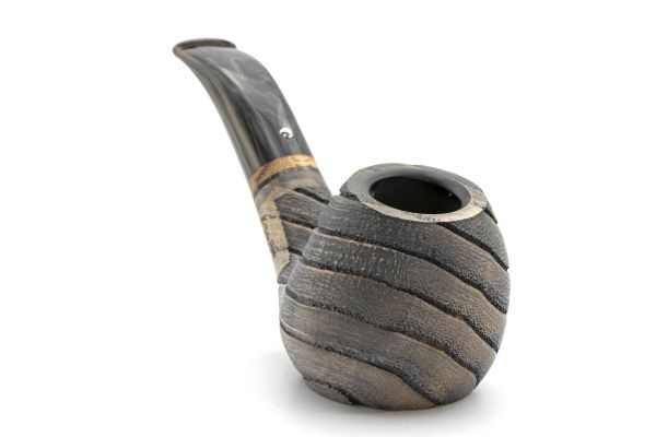 White Elephant Erta Ale 6 Ash Wood Pipe w. Graphite Inlay - Image 3