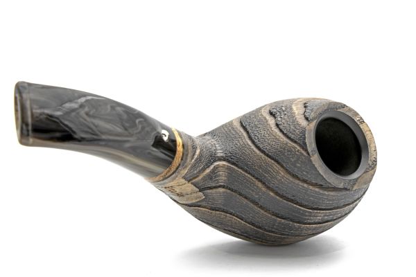White Elephant Erta Ale 6 Ash Wood Pipe w. Graphite Inlay - Image 5