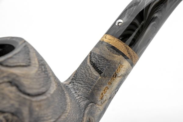 White Elephant Erta Ale 6 Ash Wood Pipe w. Graphite Inlay - Image 6