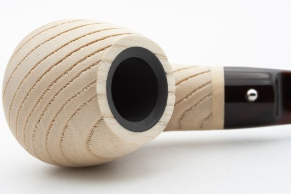 White Elephant Etosha 1 Ash Wood Pipe w. Graphite Inlay - Image 6