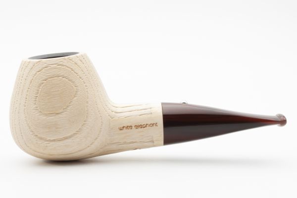 White Elephant Etosha 5 Ash Wood Pipe w. Graphite Inlay - Image 2