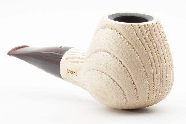 White Elephant Etosha 5 Ash Wood Pipe w. Graphite Inlay - Image 3