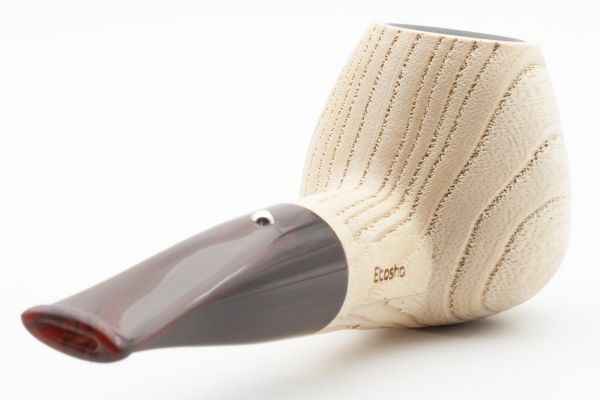 White Elephant Etosha 5 Ash Wood Pipe w. Graphite Inlay - Image 5