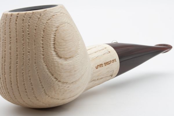 White Elephant Etosha 5 Ash Wood Pipe w. Graphite Inlay - Image 6