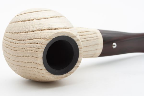 White Elephant Etosha 5 Ash Wood Pipe w. Graphite Inlay - Image 7