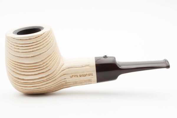 White Elephant Etosha 6 Ash Wood Pipe w. Graphite Inlay - Image 2