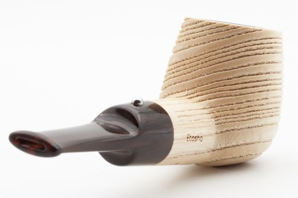White Elephant Etosha 6 Ash Wood Pipe w. Graphite Inlay - Image 5