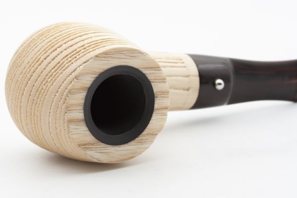 White Elephant Etosha 6 Ash Wood Pipe w. Graphite Inlay - Image 7