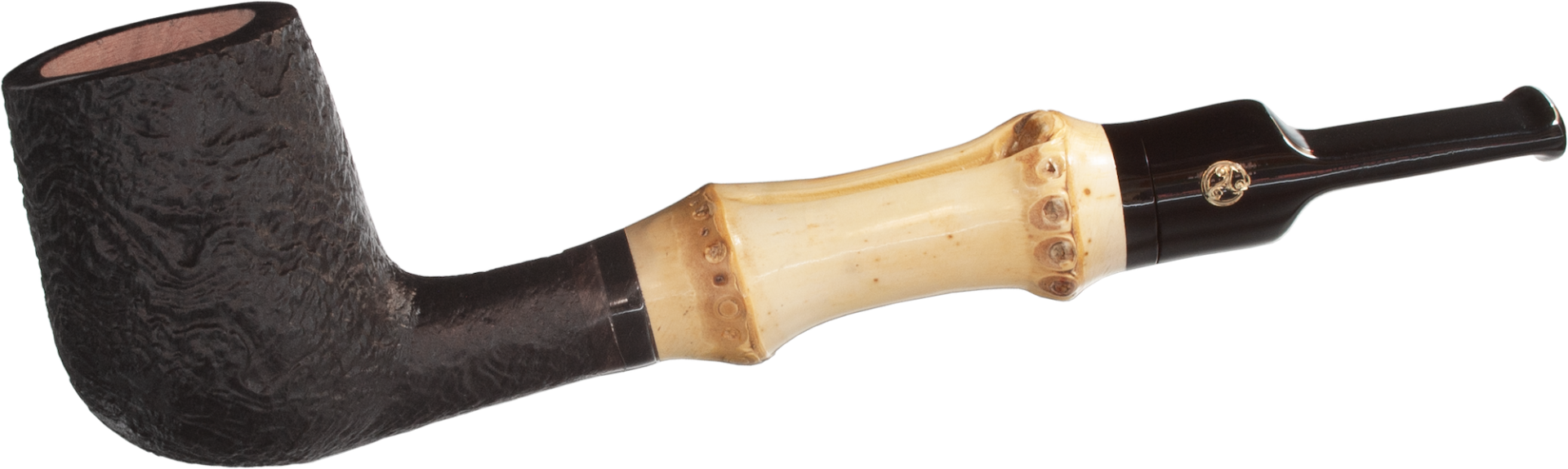 Rattray's Bamboo Billiard Sandblast Black Pipe
