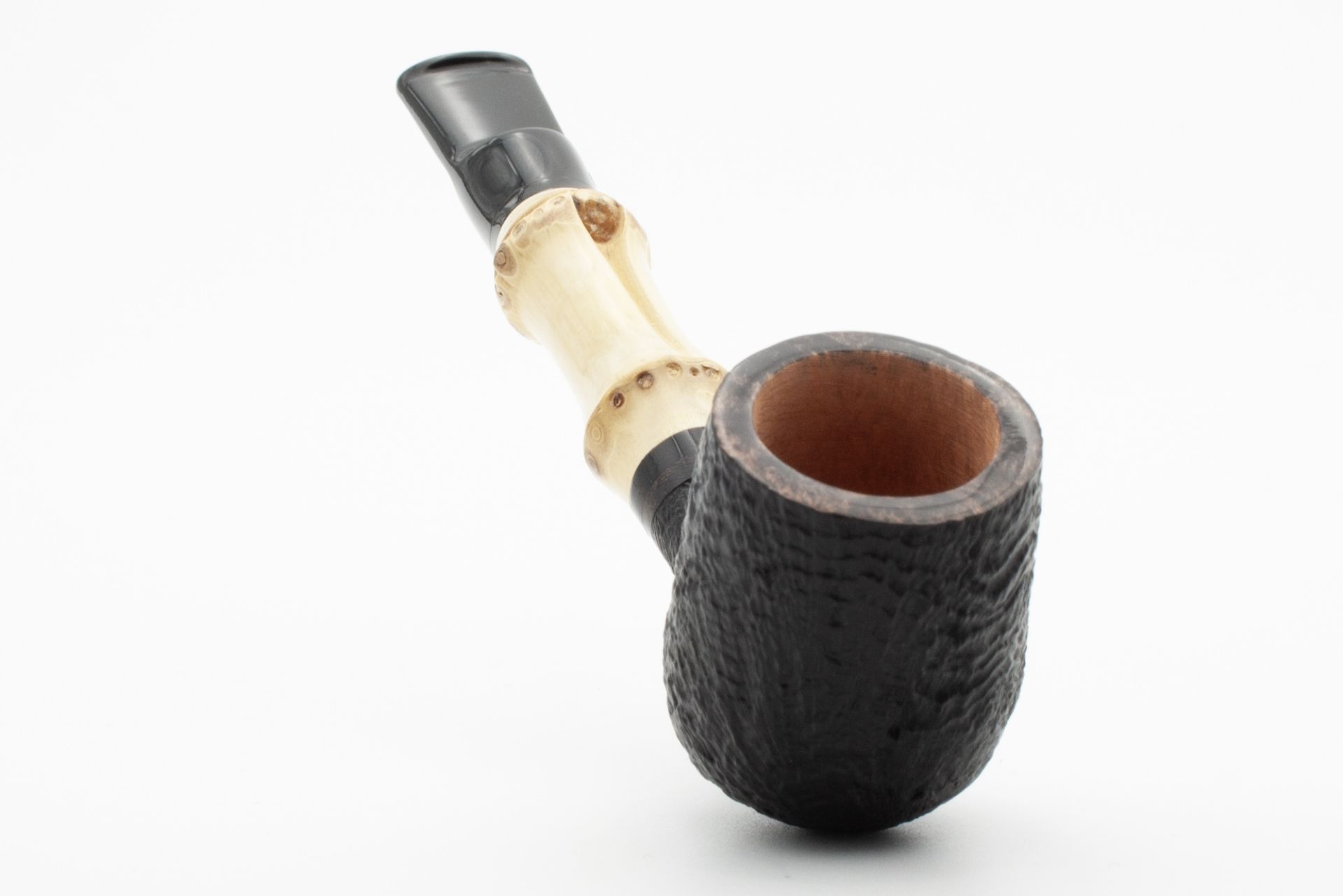 Rattray's Bamboo Billiard Sandblast Black Pipe