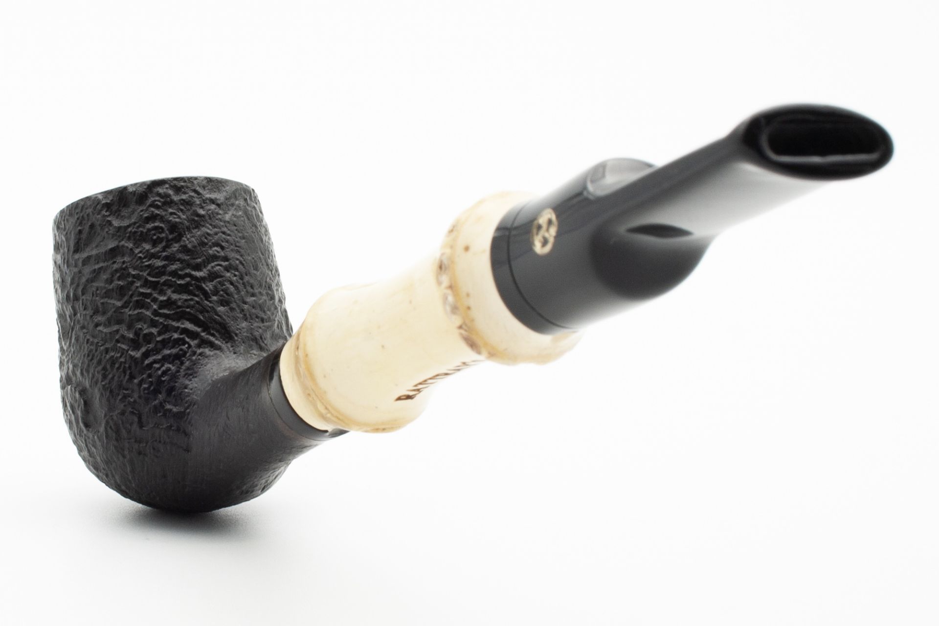 Rattray's Bamboo Billiard Sandblast Black Pipe