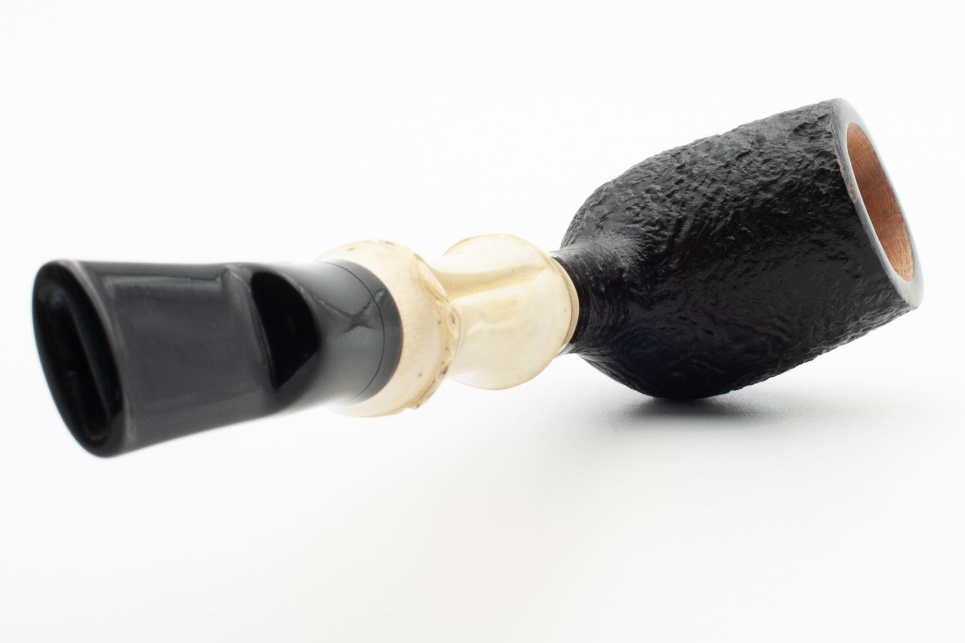Rattray's Bamboo Billiard Sandblast Black Pipe