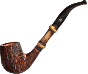 Rattray's Bamboo Bent Sandblast Brown Pipe
